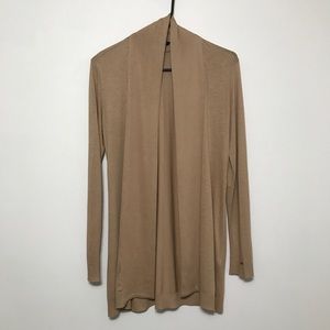 Massimo Dutti Beige Long Sleeve Open Cardigan